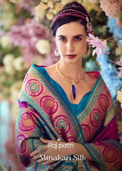 RAJPATH MINAKARI SILK 780001 TO 780008 DESIGNER BANARASI SILK SAREE WHOLESALER IN INDIA